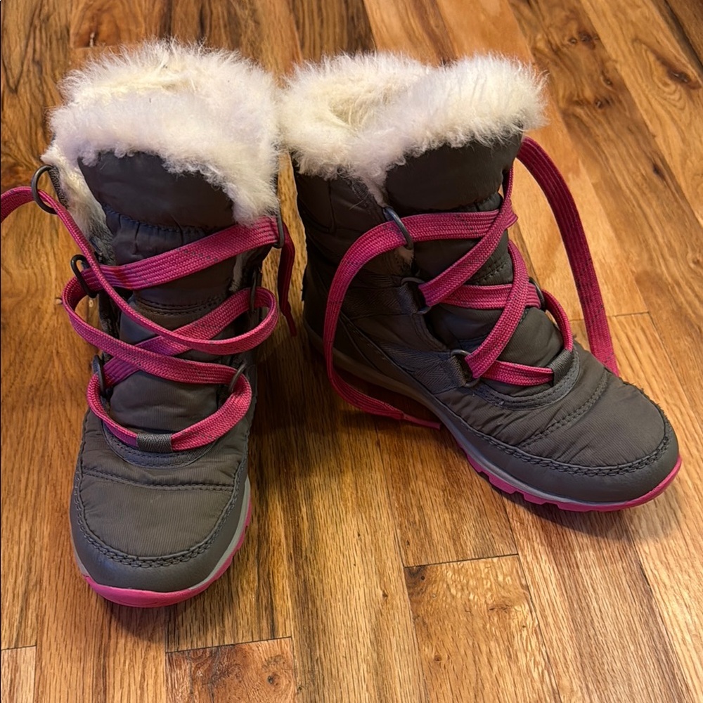Girls Winter Boots with Pink Accents